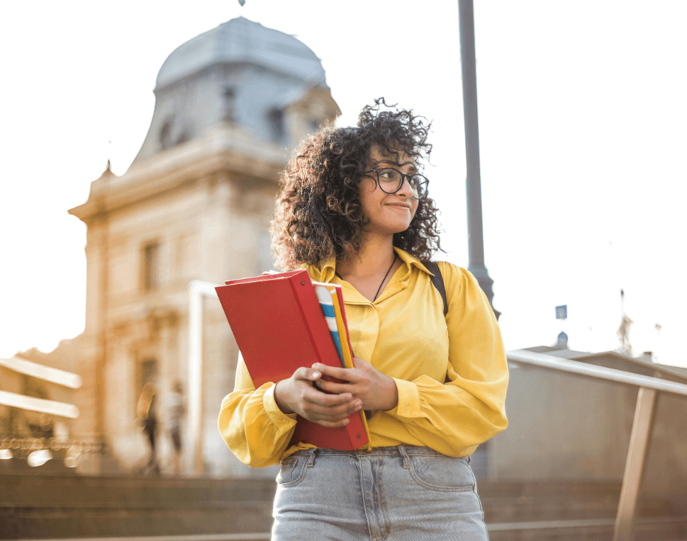 Woman pursuing a STEM degree